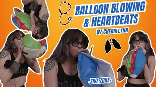4K Ziva Fey - Balloon Blowing And Heartbeats With Cherri Lynn