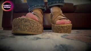 TINY MAN HIDES FROM FEET