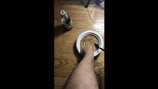 Soy Sauce and Salad Dressing Foot Soak