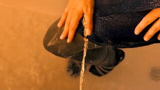 Peed her pants, showered fully clothed, soaped up and pissed on - She loves getting dirty in the shower (artwork without audio)