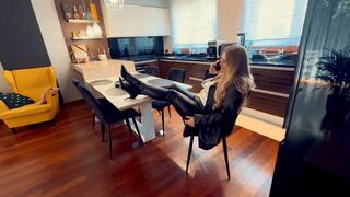 Blackmail to fuck her boots WMV