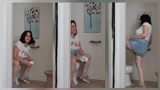 PRINCESS SNEEZY AND PISSY Uses Her Bathroom Toilet Throne