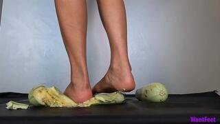 Bare Heel Food Crush - Food Crushing - HD MP4