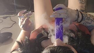 Naughty party girl indulging