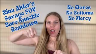 No Gloves, No Bottoms, No Mercy — Nina Alder’s Savage POV Bare-Knuckle Beatdown