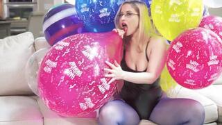 Happy Birthday To Me!: Rare Helium q16 Balloon Popping - HD 1080p mp4