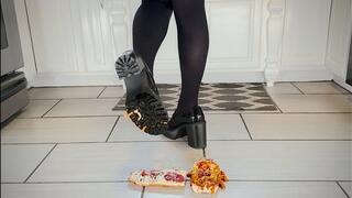 Pizza Crush In Platform Mules