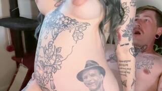 Pregnant quickie reverse cowgirl at 28 weeks