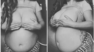 Look my Water real belly inflation