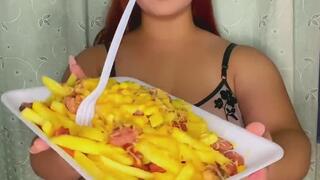 Mega combo of sausages and potatoes