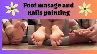 FOOT MASSAGE AND NAILS PAINTING