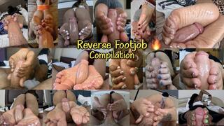 Reverse Footjob Compilation!