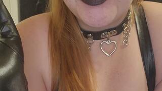 Goth girlfriend smoking joi