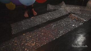 Femdom Bubble Wrap Popping with Vintage heels