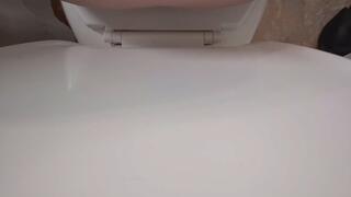 Compilation of peeing, grunting and barely getting sat down on the toilet