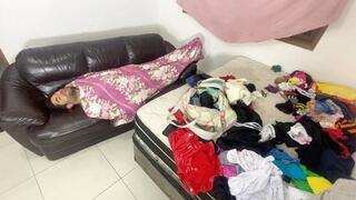 SITTING ON LAZY GUY PART 1 BY SASHA AND DANIEL SANTIAGO CAM BY ALINE FULL HD