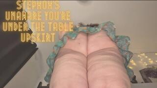 Step-Mom’s Unaware You’re Under the Table Upskirt 1080p