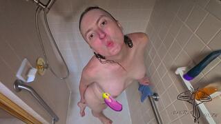 Tall Horny Blonde Brat with Full Bush in Trance Inducing Shower Ritual, Sensual Lather, Ass Play Masturbation – Powerless Goon Obsession