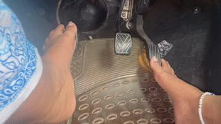 Barefeet and busy street