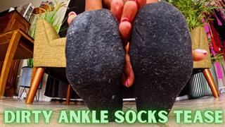 Dirty Black Ankle Socks Tease ft Queen Ava - A socks fetish scene featuring: ankle socks, ebony feet, pov foot worship, and close ups - 4K MP4
