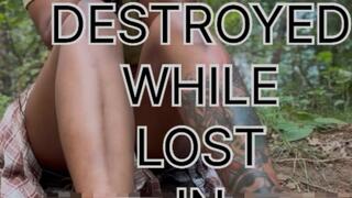 Lost in the Woods in White Sock Sock fetish foot fetish dirty socks outdoors mud desperation