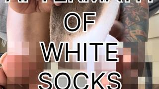 Balcony Sock Reveal: Dirtied White Socks and Barefoot Aftermath