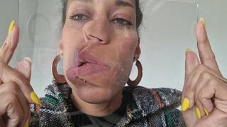 Face Squish on glass