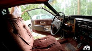 1417 - April Lee Drives & Revs the Cadillac in 2 Pairs of Shoes