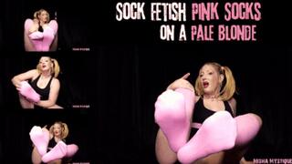 Sock Fetish: Pink Socks on a Pale Blonde - mp4