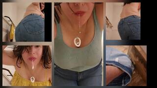 Breaking The Fitting Room Farting Spitting and Wiping It While Modeling w Pub Nudity