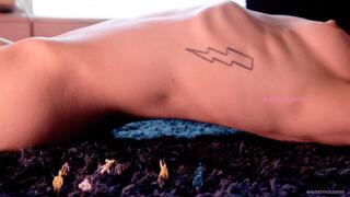 Tiny Crew Explores Giantess Body, Ends Up Trapped Inside Giant Pussy