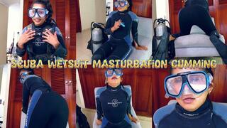 Scuba Wetsuit Masturbation Cumming - Sloan