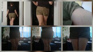 ASMR Weightloss Gorgeous Legs Walk Thigh Rubs Clap