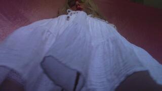 White Dress, White Lingerie Upskirt JOI (mkv)