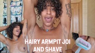Hairy Armpit JOI and Shave