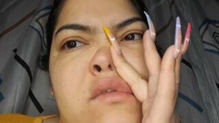 Small nose with small snot, makes it sound loud