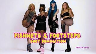 Fishnets & Footsteps : Group Boot Domination copy