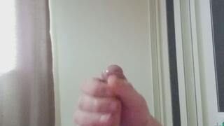 Oiled cock Cumming hard