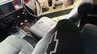 Two women driving and driving an old car (3)