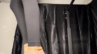 Isolated balls trampled by goddess bindi in open toe heels