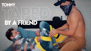 Tonny Taped by Friend (1080p) Gay Bondage - Gay Domination - Duct Tape - Tied Up - Gagged - BDSM
