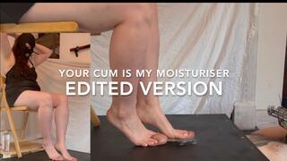 Your cum = my foot moisturiser - Ignored Cock and Balls used as Footrest as I watch TV, sensual crushing until it cums a thick load all over my feet (EDITED VERSION)