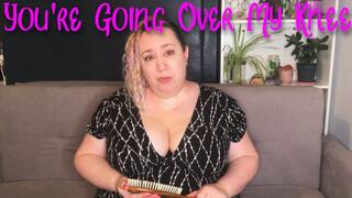 You're Going Over My Knee - Nimue Allen, femdom, bbw, British, spanking, scolding, mp4