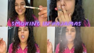 Pajamas and smoke: I smoke my cigarette armed with dollar paper