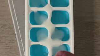Bodybuilder Freezes Ropes of His Cum Into Ice Cubes