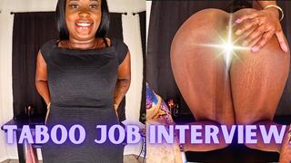 Taboo Job Interview ft Queen Ava - A made to strip video featuring: stripping, female training, boss employee, office domination, ebony submissive, ass shaking, and hairy pussy - 1080 MP4