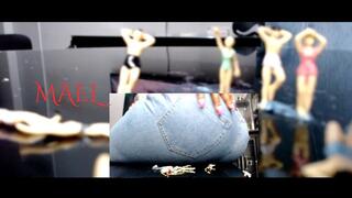 Tiny Colony Crushed In Denim Jeans And Ass Smothered Unaware