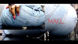 Parents Ruined In Jeans Ass-Fyxiation With Giant Ass Unaware