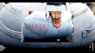 Slut Teen Ruined In Jeans Ass-Fyxiation With Giant Ass Unaware