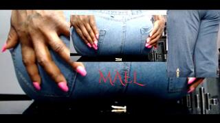 Tiny Man Ruined In Jeans Ass-Fyxiation With Giant Ass Unaware